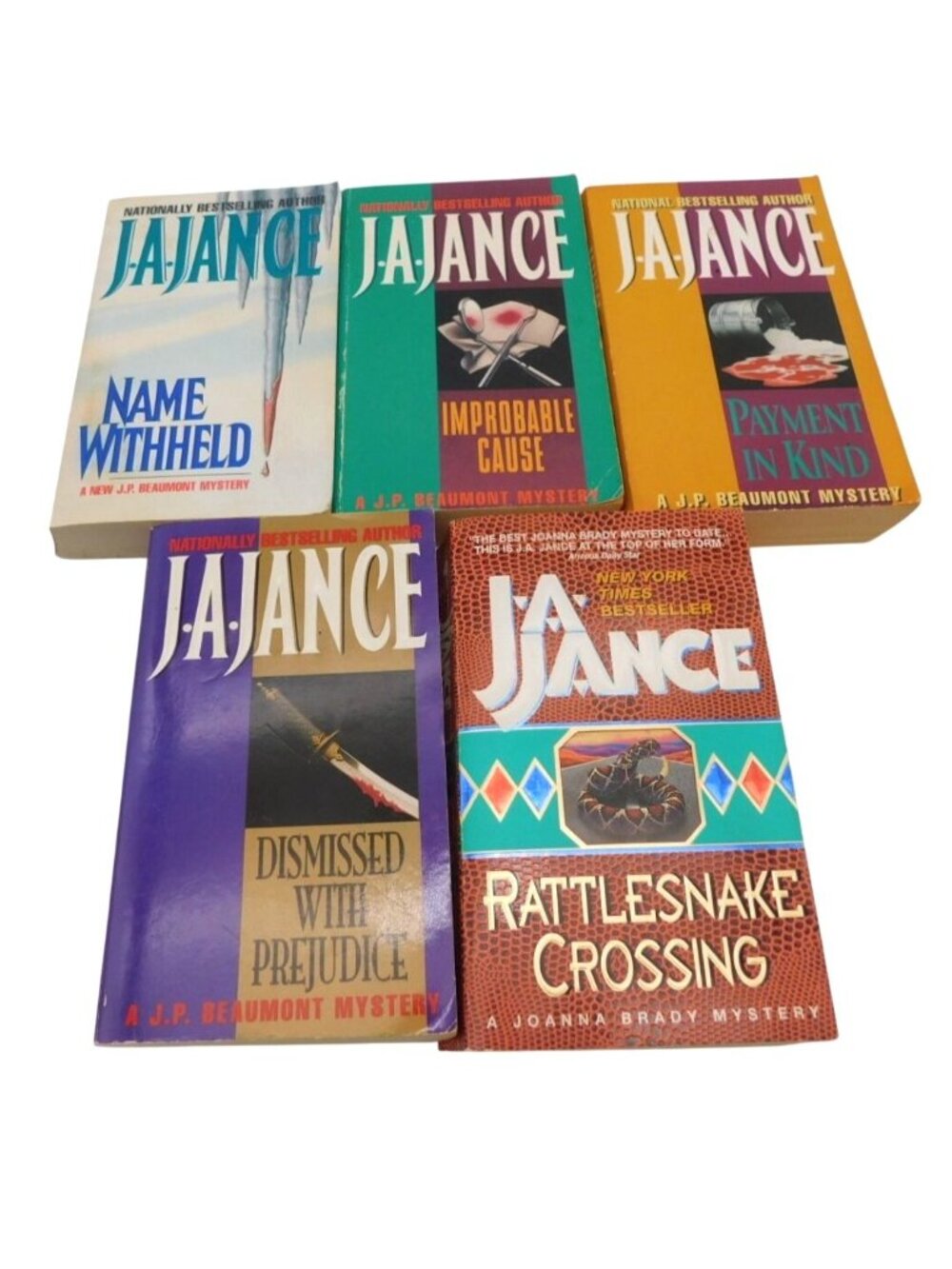 J.A. Jance Book Lot 5 Paperbacks J.P. Beaumont Mystery Joanna Brady Novels 1990s
